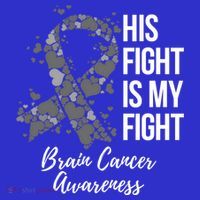 His Fight Is My Fight Brain Cancer Awareness Gift Sweatshirt thumb 3