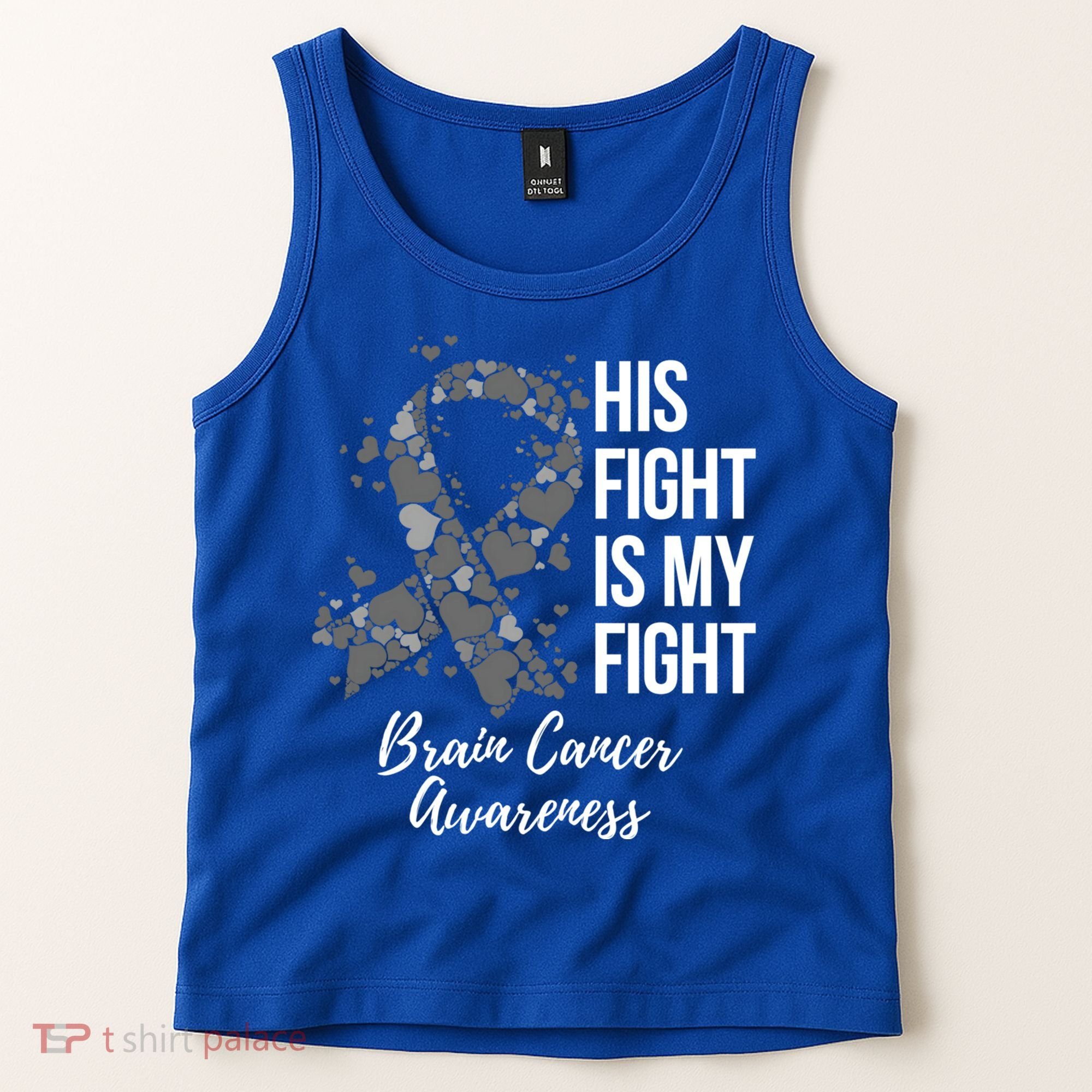 His Fight Is My Fight Brain Cancer Awareness Gift Tank Top