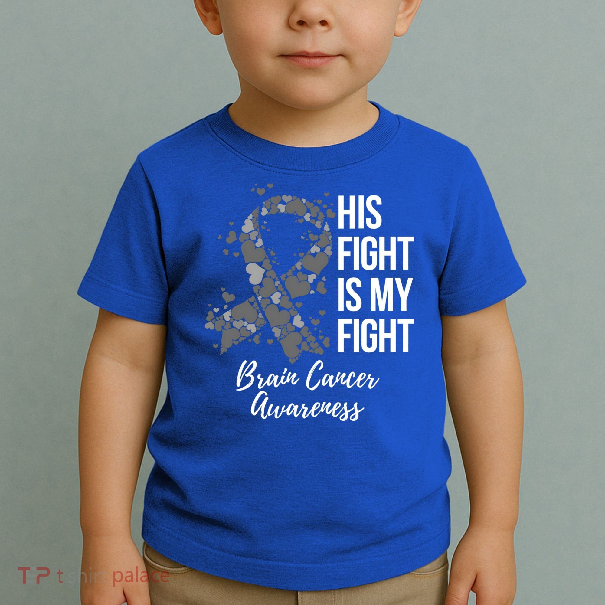 His Fight Is My Fight Brain Cancer Awareness Gift Toddler T-Shirt