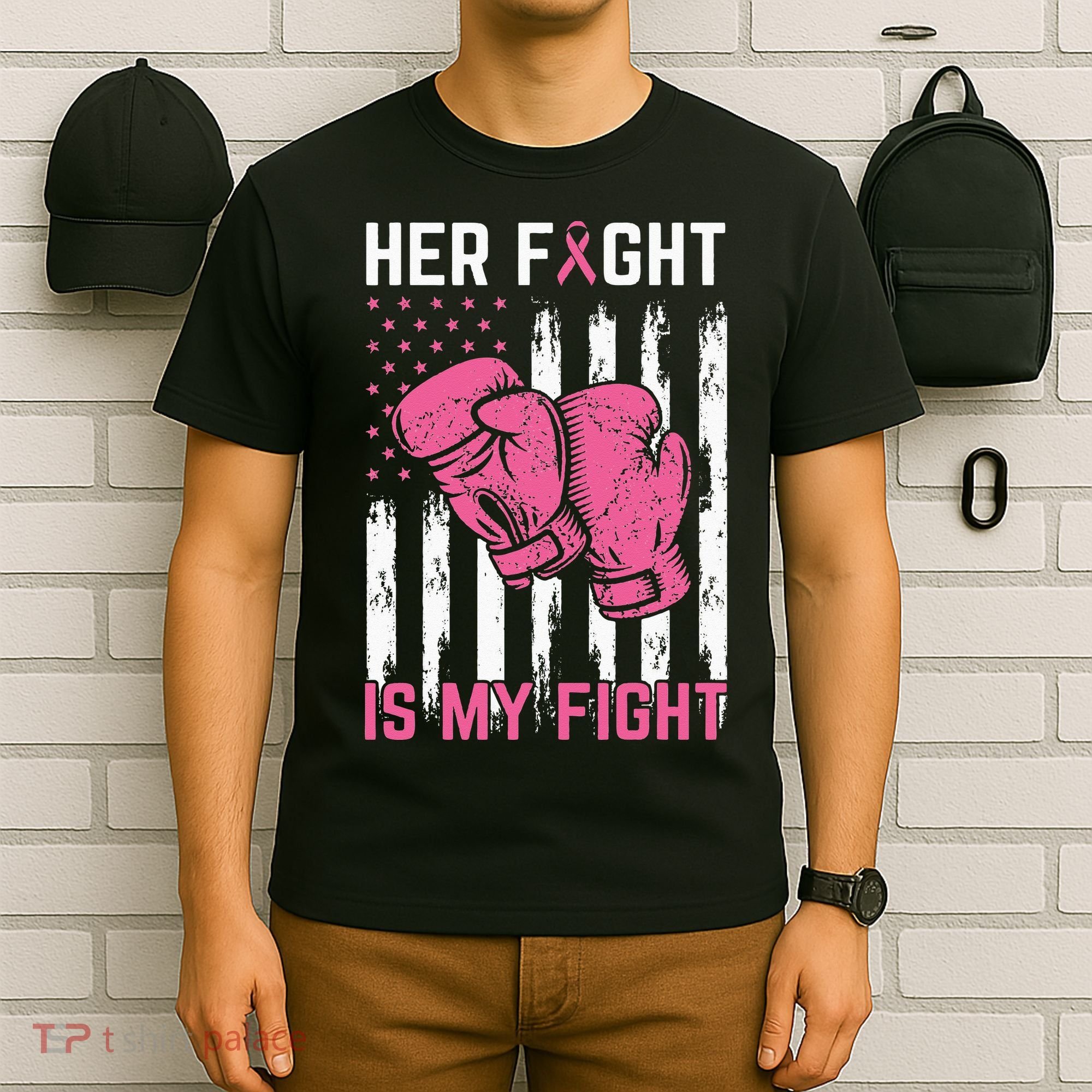 Her Fight Is My Fight Breast Cancer Awareness Pink Ribbons T-Shirt