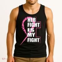 Her Fight Is My Fight Breast Cancer Tank Top thumb 3