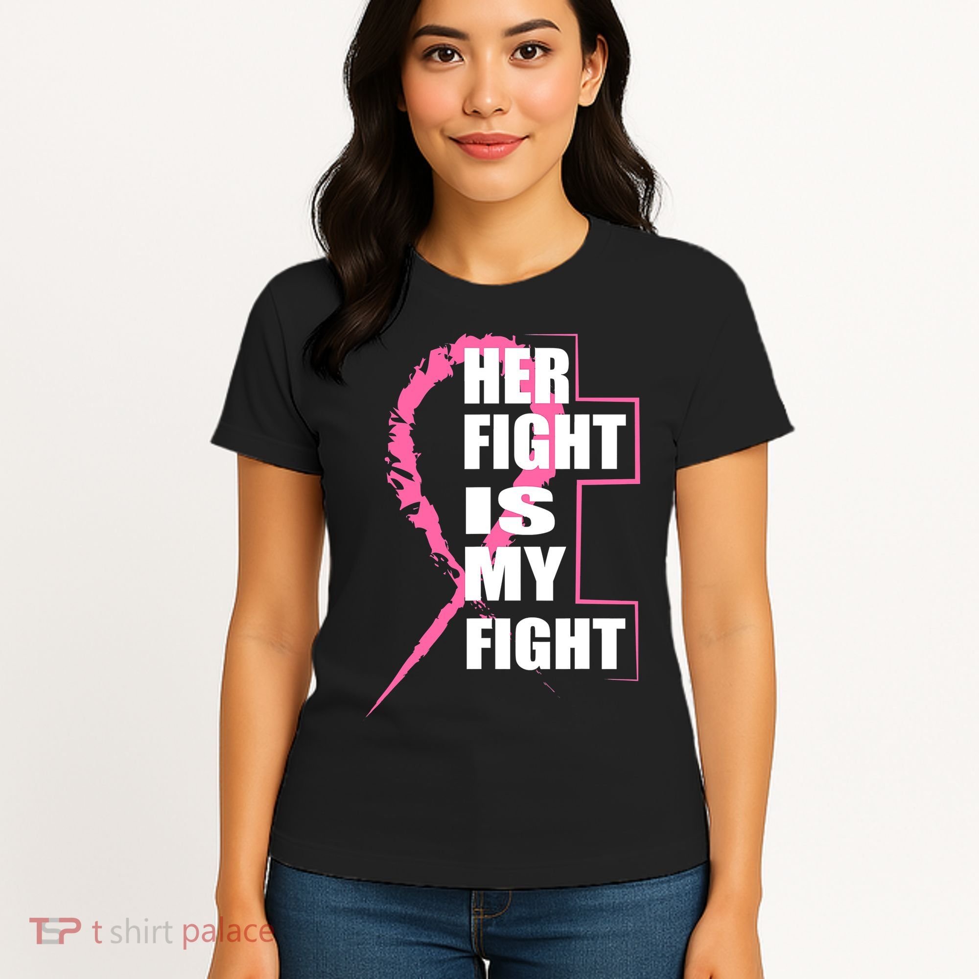 Her Fight Is My Fight Breast Cancer Women's T-Shirt