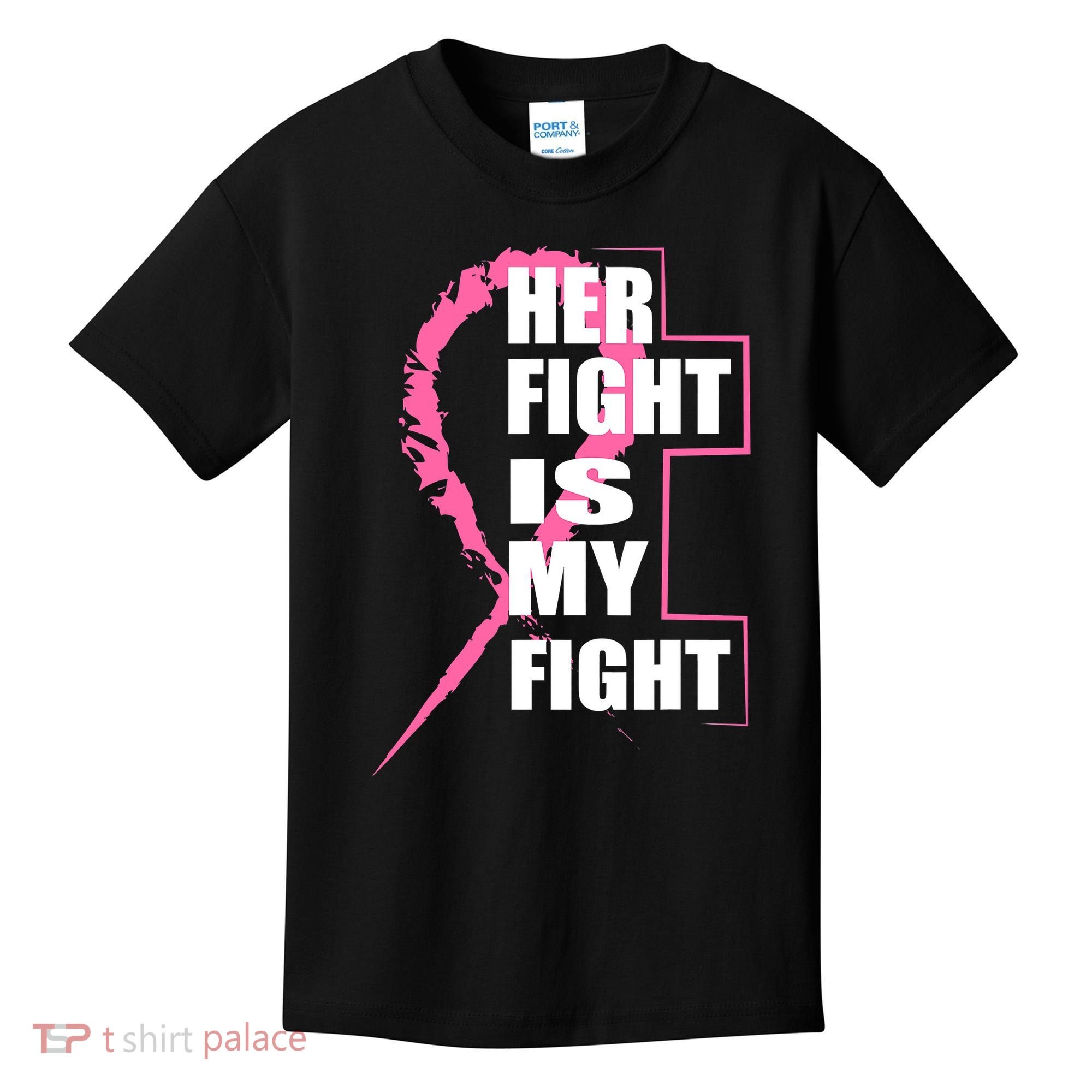 Her Fight Is My Fight Breast Cancer Kids T-Shirt