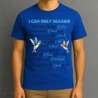 Hummingbirds Faith Jesus I Can Imagine Christian Religious T-Shirt thumb 3