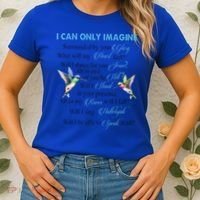 Hummingbirds Faith Jesus I Can Imagine Christian Religious Women's T-Shirt thumb 2