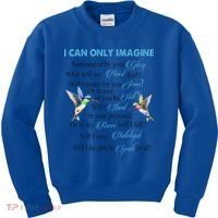 Hummingbirds Faith Jesus I Can Imagine Christian Religious Kids Sweatshirt thumb 0