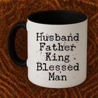 Husband Father King Blessed Man Coffee Mug thumb 2