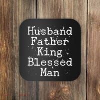 Husband Father King Blessed Man Coaster thumb 0