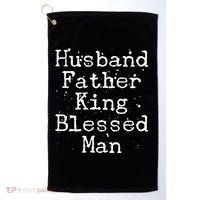 Husband Father King Blessed Man Golf Towel thumb 0