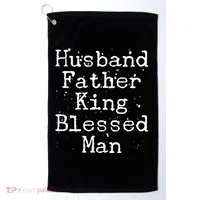 Husband Father King Blessed Man Golf Towel thumb 0