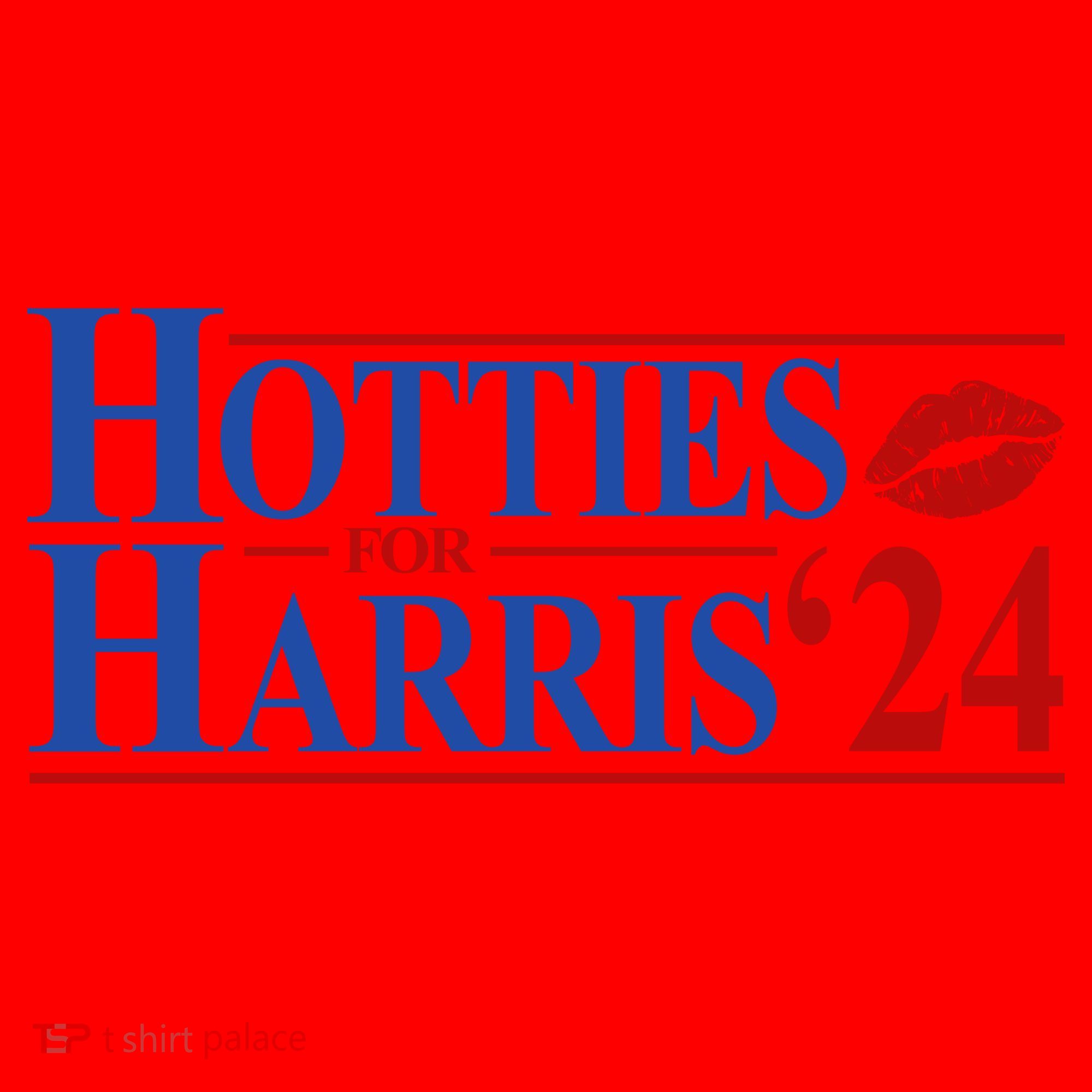 Hotties For Kamala Harris 2024 Smooch Lip Funny Politcal Santa Hat