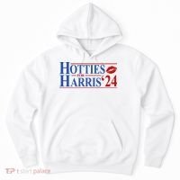 Hotties For Kamala Harris 2024 Smooch Lip Funny Politcal Hoodie thumb 0