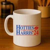 Hotties For Kamala Harris 2024 Smooch Lip Funny Politcal Coffee Mug thumb 4