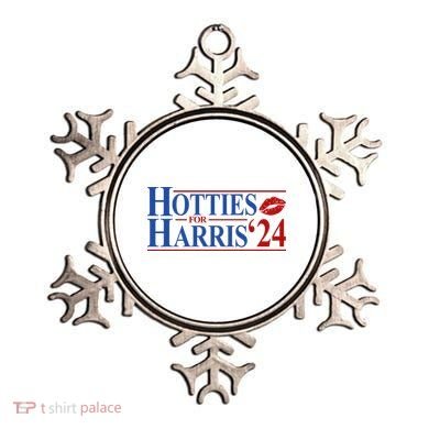 Hotties For Kamala Harris 2024 Smooch Lip Funny Politcal Ornament