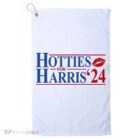 Hotties For Kamala Harris 2024 Smooch Lip Funny Politcal Golf Towel thumb 0