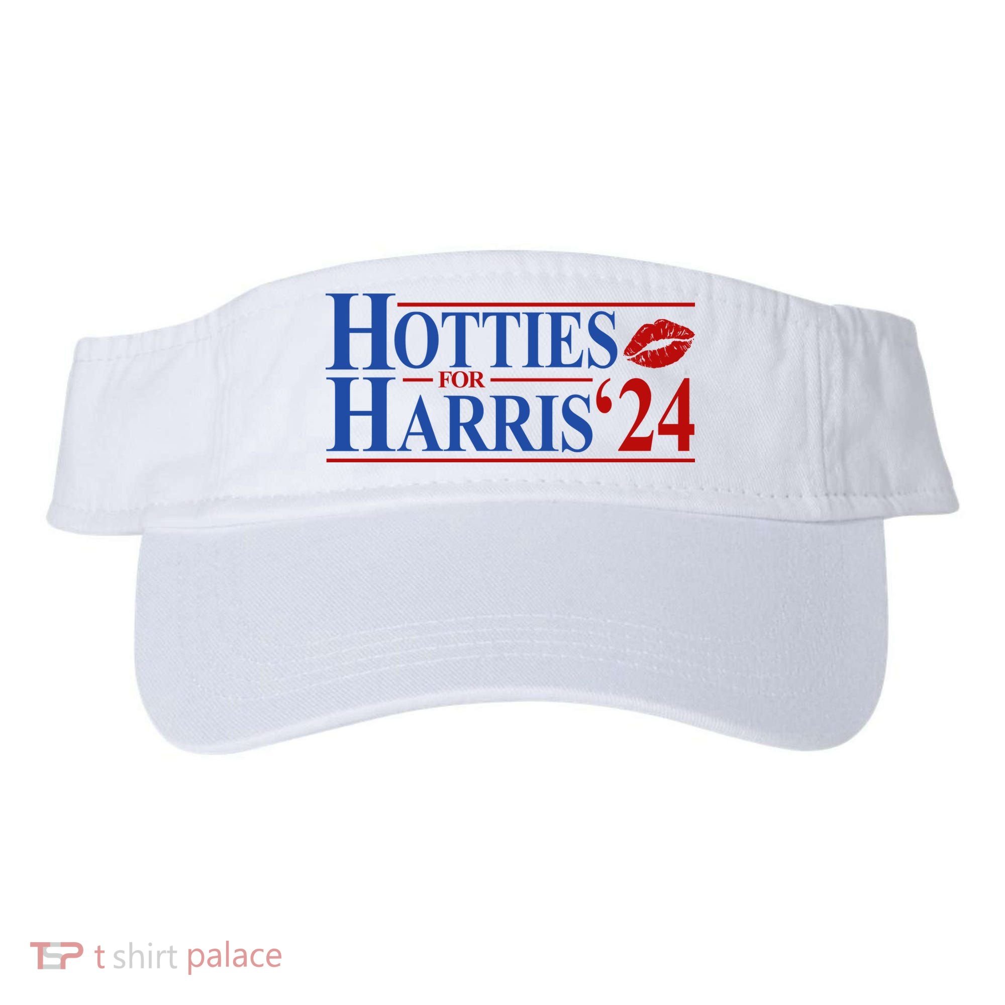 Hotties For Kamala Harris 2024 Smooch Lip Funny Politcal Visor