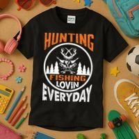 Hunting Fishing Lovin Everyday Kids T-Shirt thumb 3