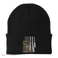 Hunting Fishing Loving Everyday Funny Gift Beanie thumb 0