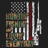 Hunting Fishing Loving Everyday Funny Gift Golf Towel thumb 3