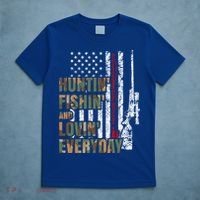 Hunting Fishing Loving Everyday Funny Gift T-Shirt thumb 5