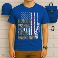 Hunting Fishing Loving Everyday Funny Gift T-Shirt thumb 6
