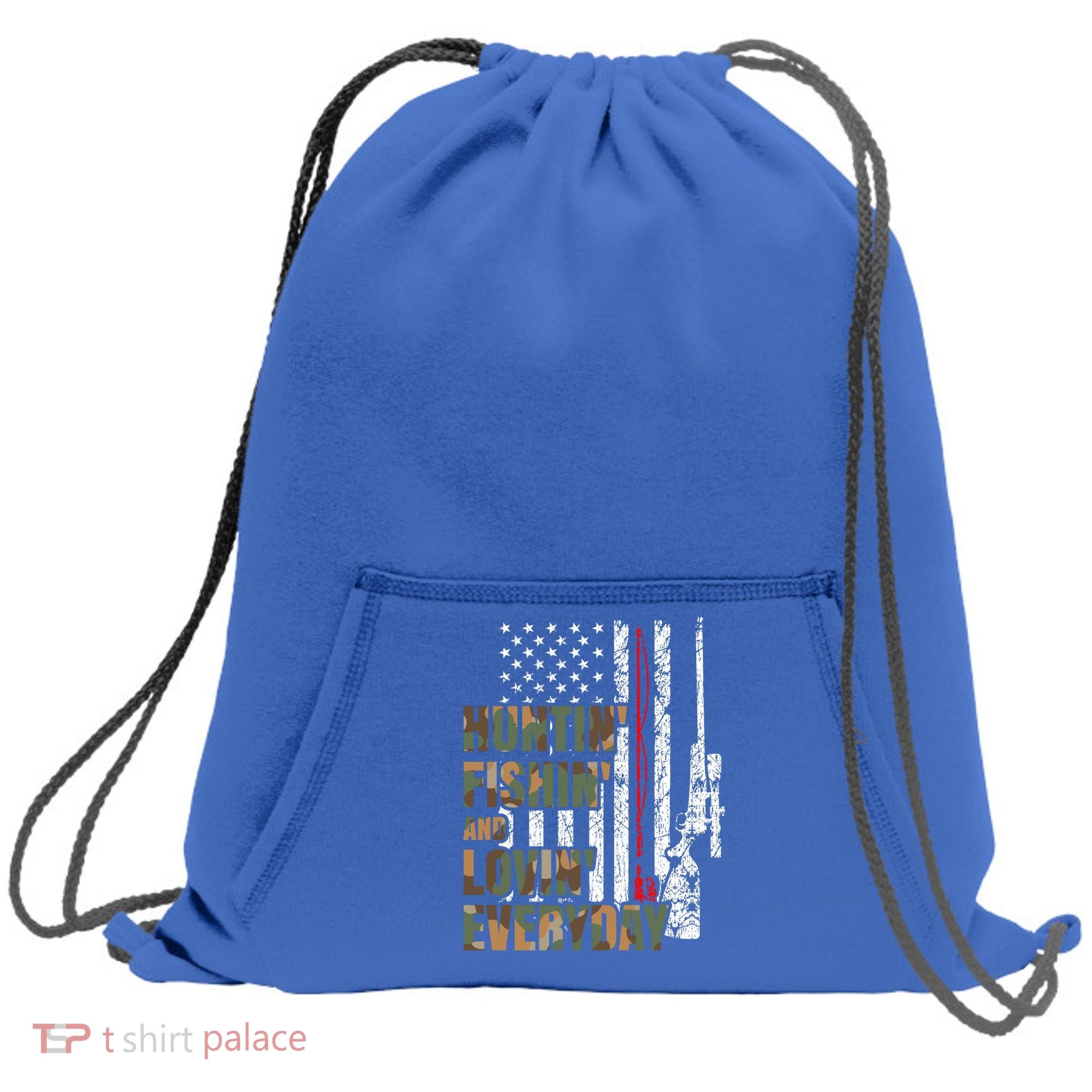 Hunting Fishing Loving Everyday Funny Gift Sweatshirt Cinch Pack Bag