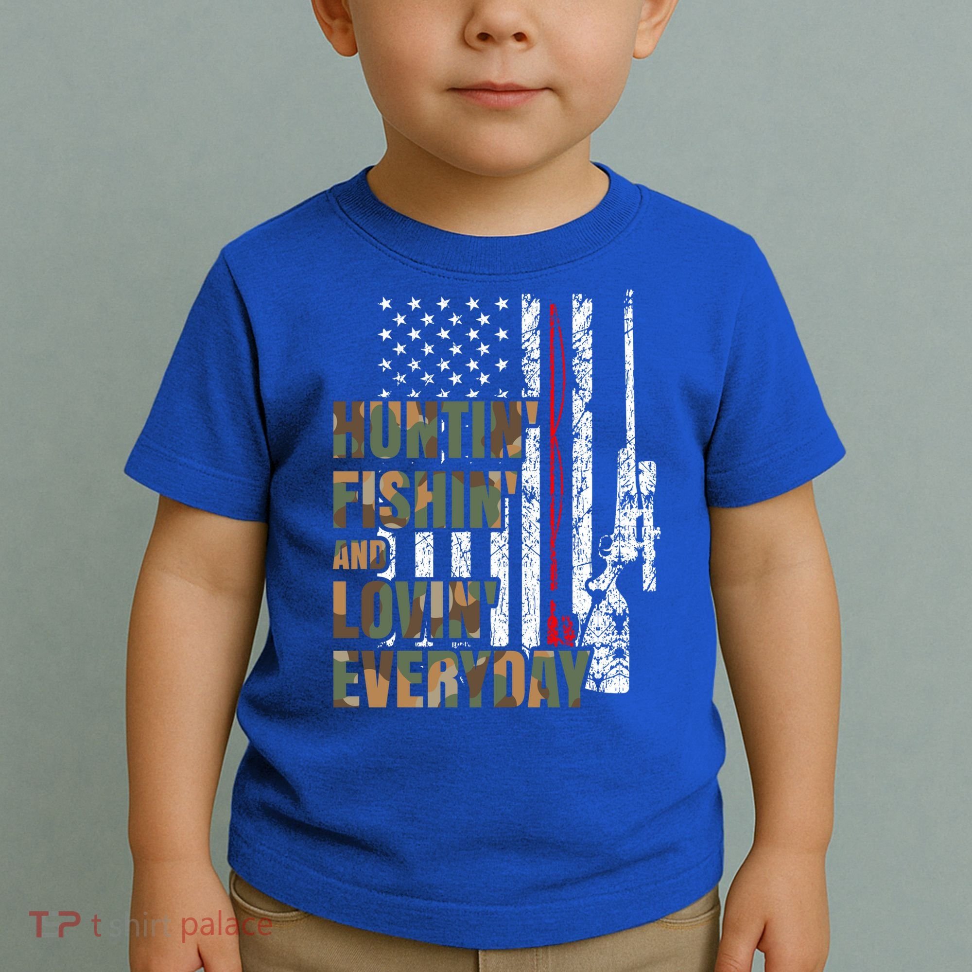 Hunting Fishing Loving Everyday Funny Gift Toddler T-Shirt