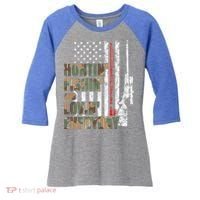 Hunting Fishing Loving Everyday Funny Gift Women's Tri-Blend 3/4-Sleeve Raglan Shirt thumb 0