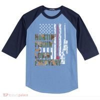 Hunting Fishing Loving Everyday Funny Gift Raglan Baseball Sleeve Shirt thumb 0