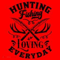 Hunting Fishing Loving Everyday Santa Hat thumb 1