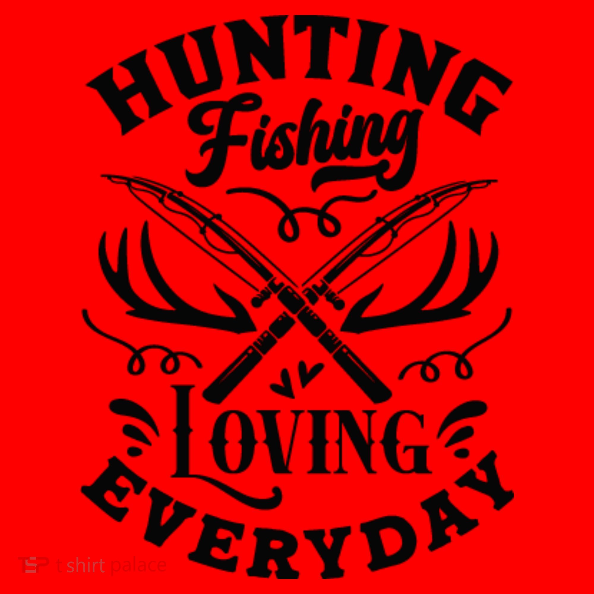 Hunting Fishing Loving Everyday Santa Hat