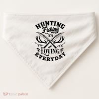 Hunting Fishing Loving Everyday USA-Made Doggie Bandana thumb 0