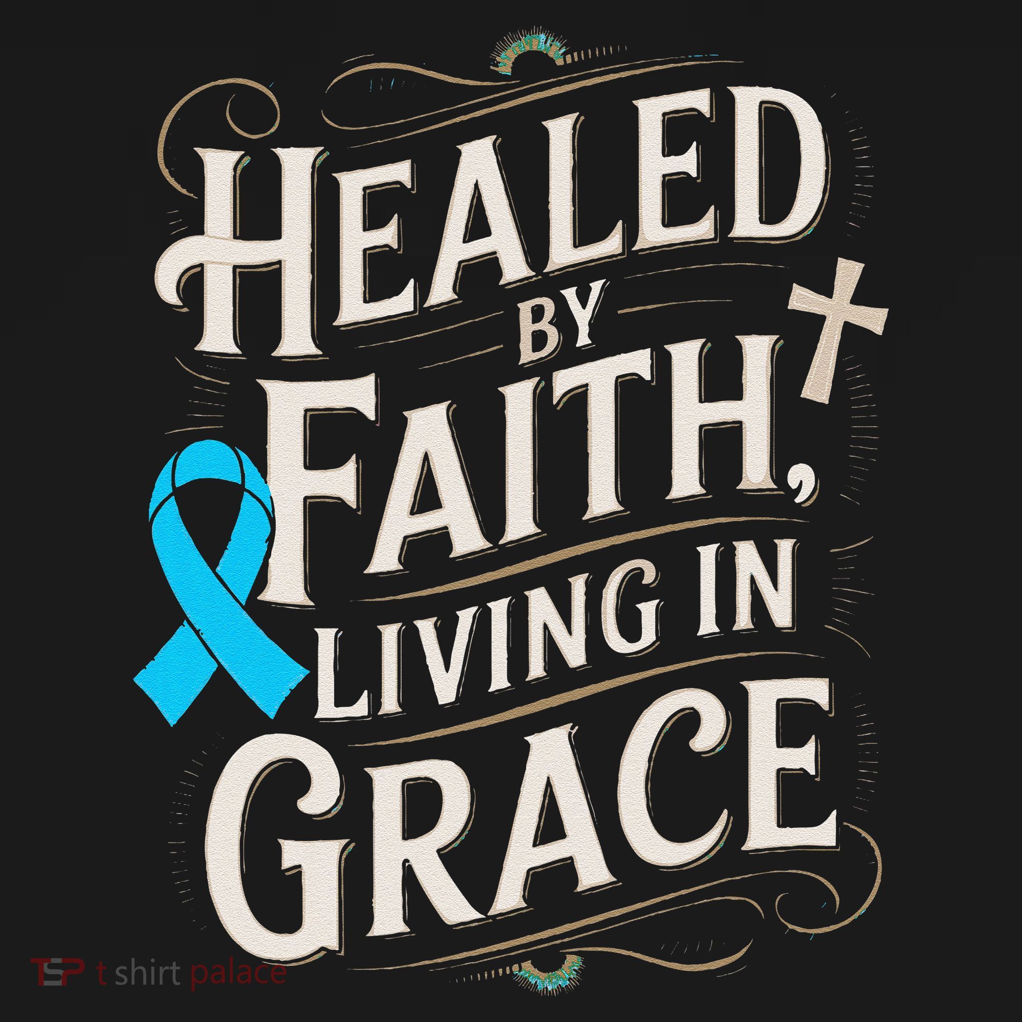 Healed Faith Living Grace Prostate Cancer Awareness Coaster