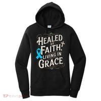 Healed Faith Living Grace Prostate Cancer Awareness Women's Hoodie thumb 0