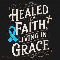 Healed Faith Living Grace Prostate Cancer Awareness Women's Hoodie thumb 2