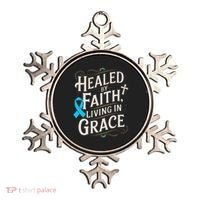 Healed Faith Living Grace Prostate Cancer Awareness Ornament thumb 0