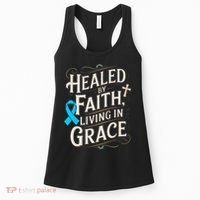 Healed Faith Living Grace Prostate Cancer Awareness Women's Tank Top thumb 0