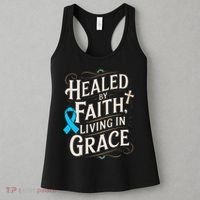 Healed Faith Living Grace Prostate Cancer Awareness Women's Tank Top thumb 3
