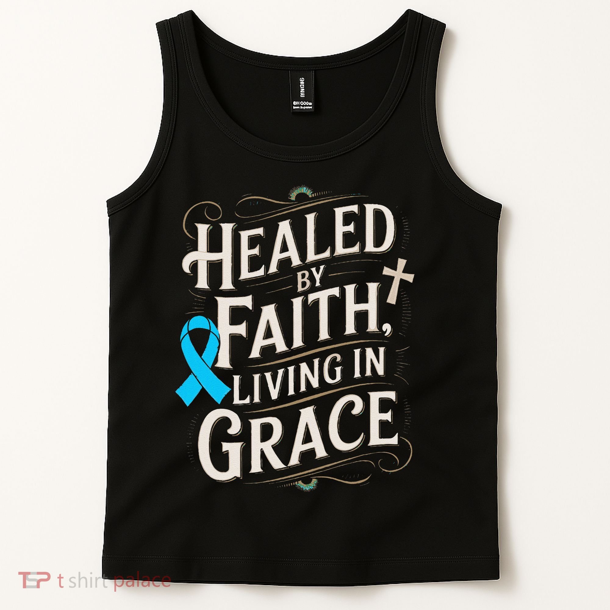 Healed Faith Living Grace Prostate Cancer Awareness Tank Top