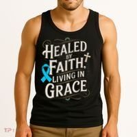 Healed Faith Living Grace Prostate Cancer Awareness Tank Top thumb 3