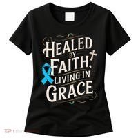 Healed Faith Living Grace Prostate Cancer Awareness Women's T-Shirt thumb 0