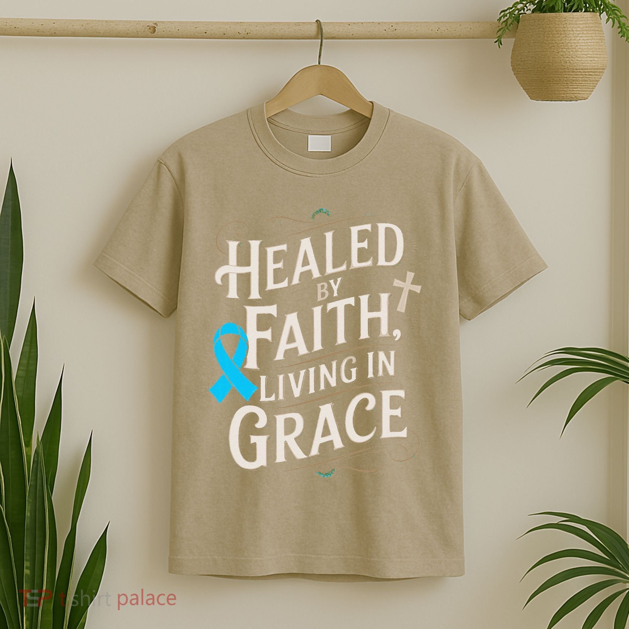 Healed Faith Living Grace Prostate Cancer Awareness T-Shirt