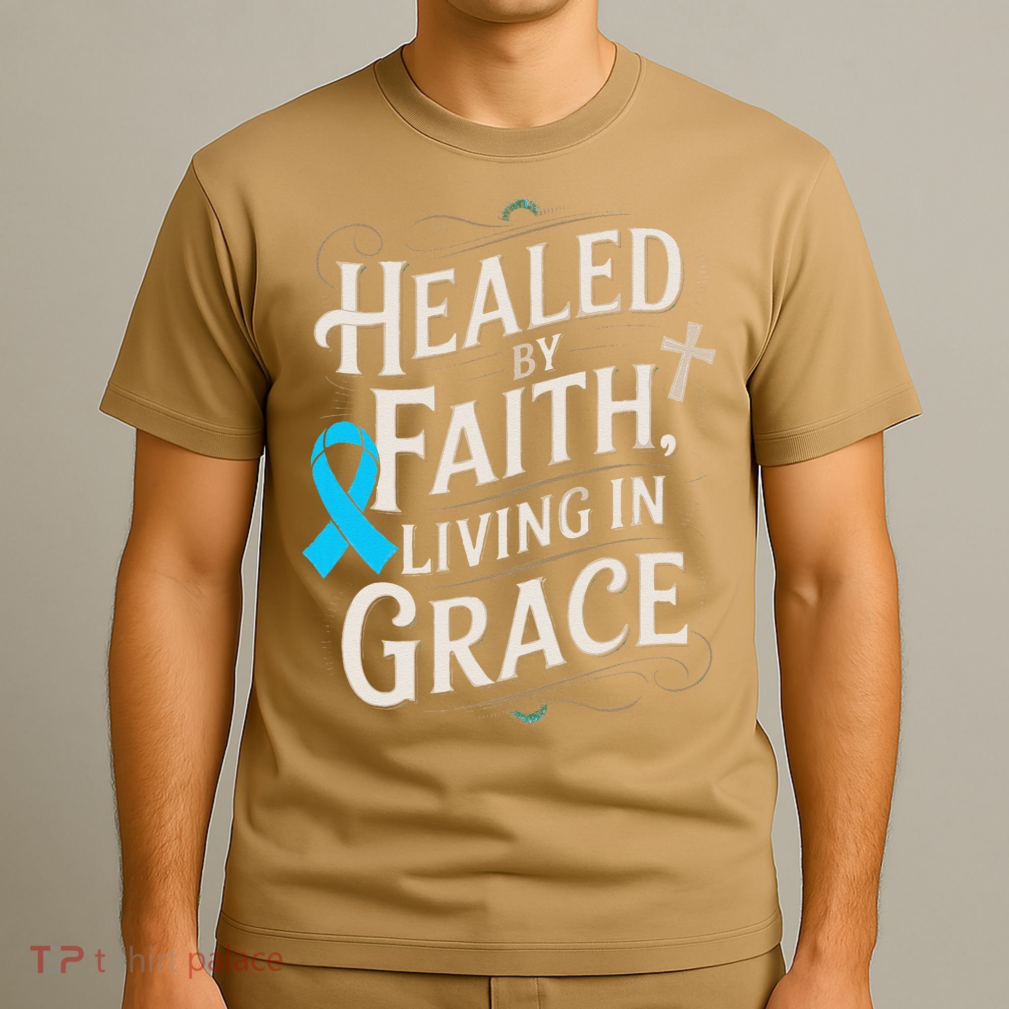 Healed Faith Living Grace Prostate Cancer Awareness T-Shirt
