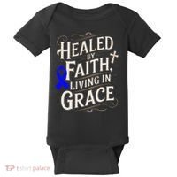 Healed Faith Living Grace Juvenile Arthritis Awareness Baby Bodysuit thumb 0