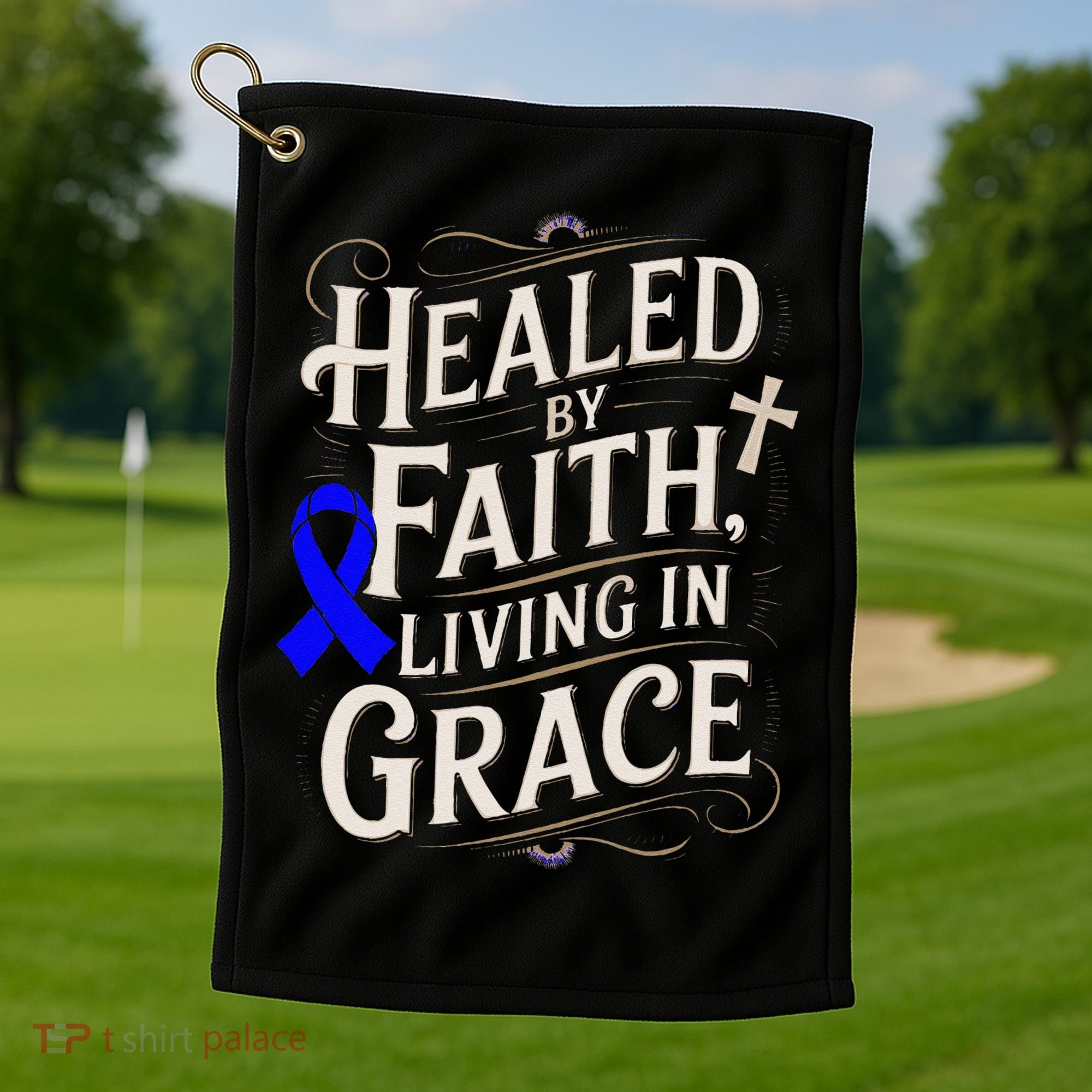 Healed Faith Living Grace Juvenile Arthritis Awareness Golf Towel