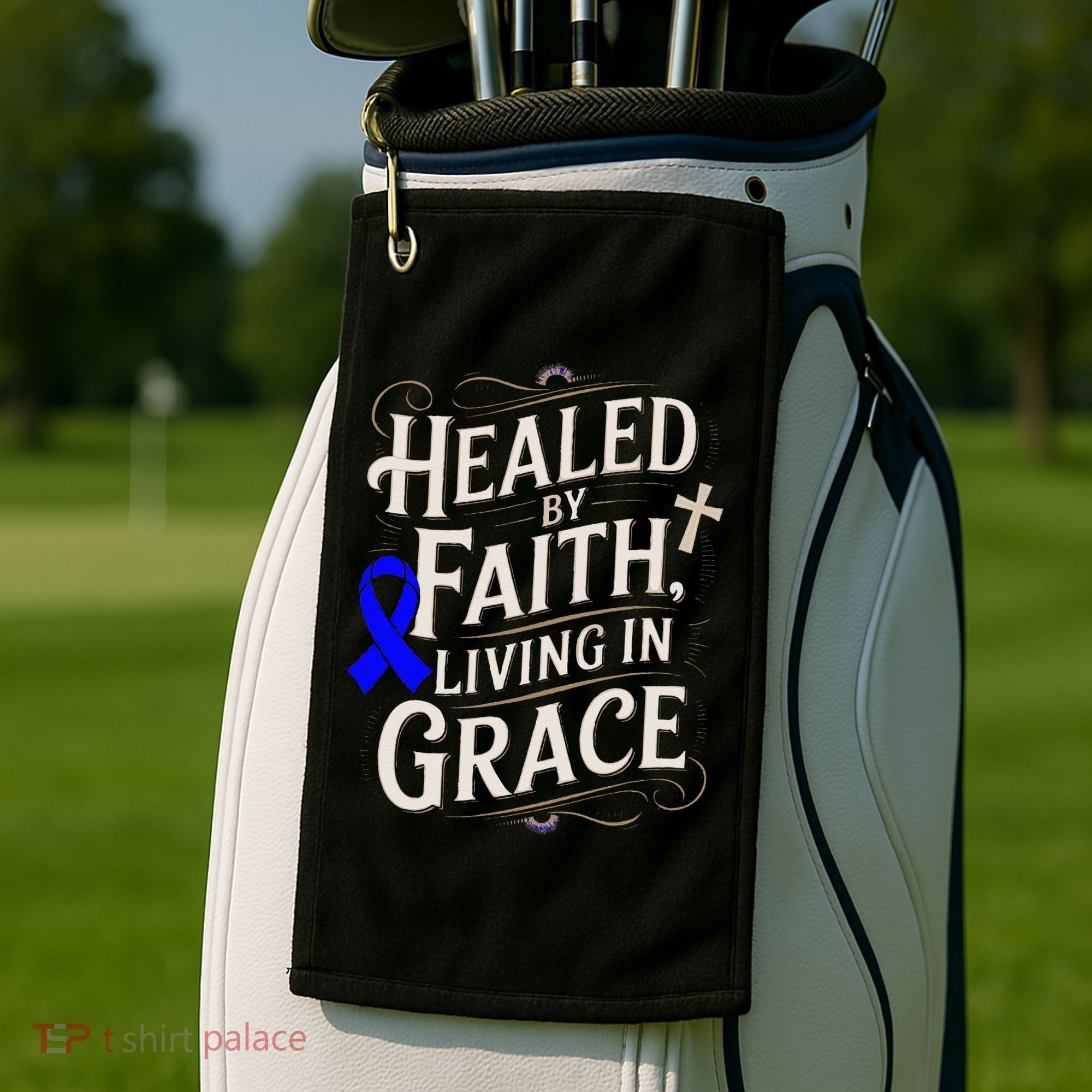 Healed Faith Living Grace Juvenile Arthritis Awareness Golf Towel