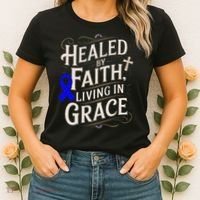 Healed Faith Living Grace Juvenile Arthritis Awareness Women's T-Shirt thumb 2
