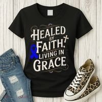 Healed Faith Living Grace Juvenile Arthritis Awareness Women's T-Shirt thumb 3