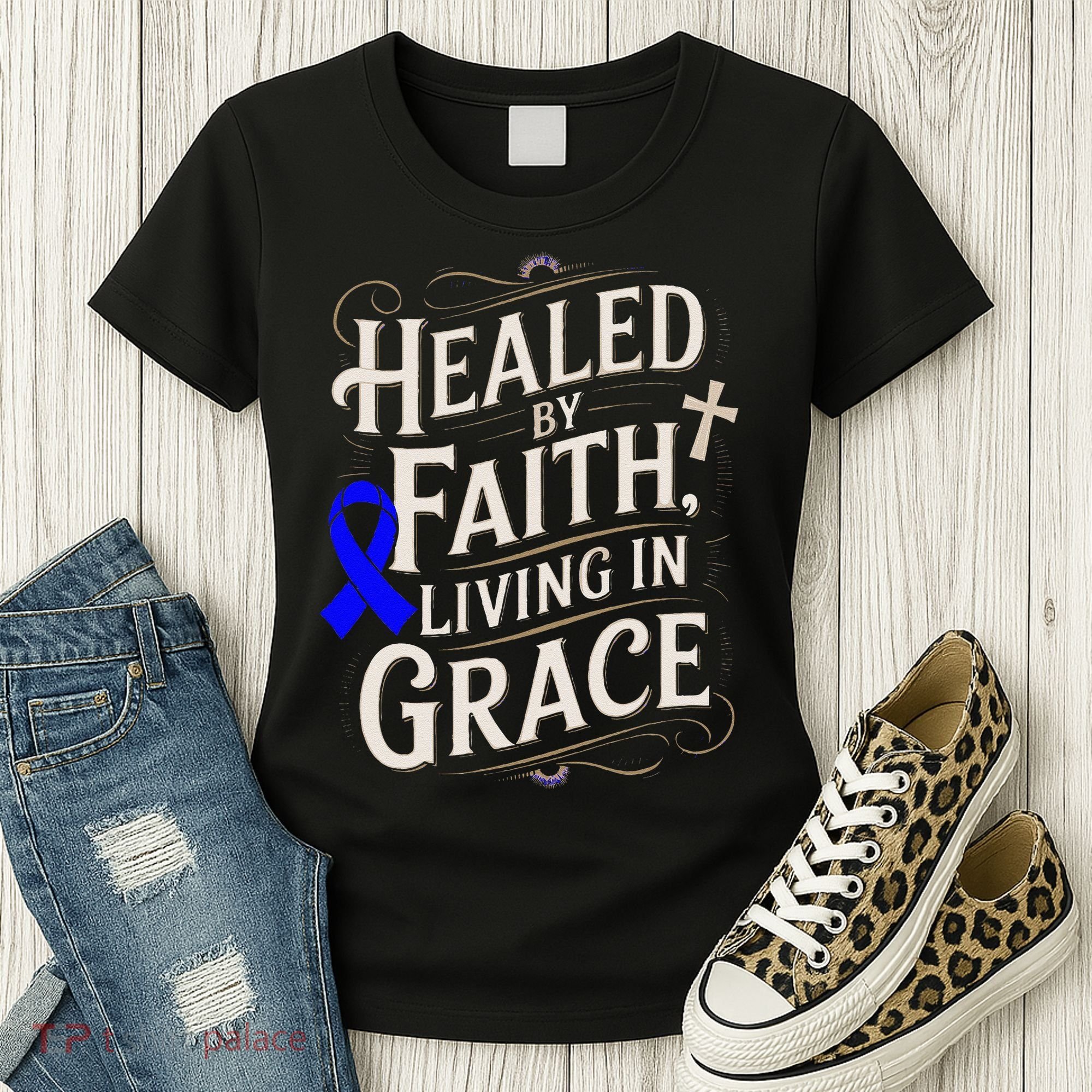 Healed Faith Living Grace Juvenile Arthritis Awareness Women's T-Shirt