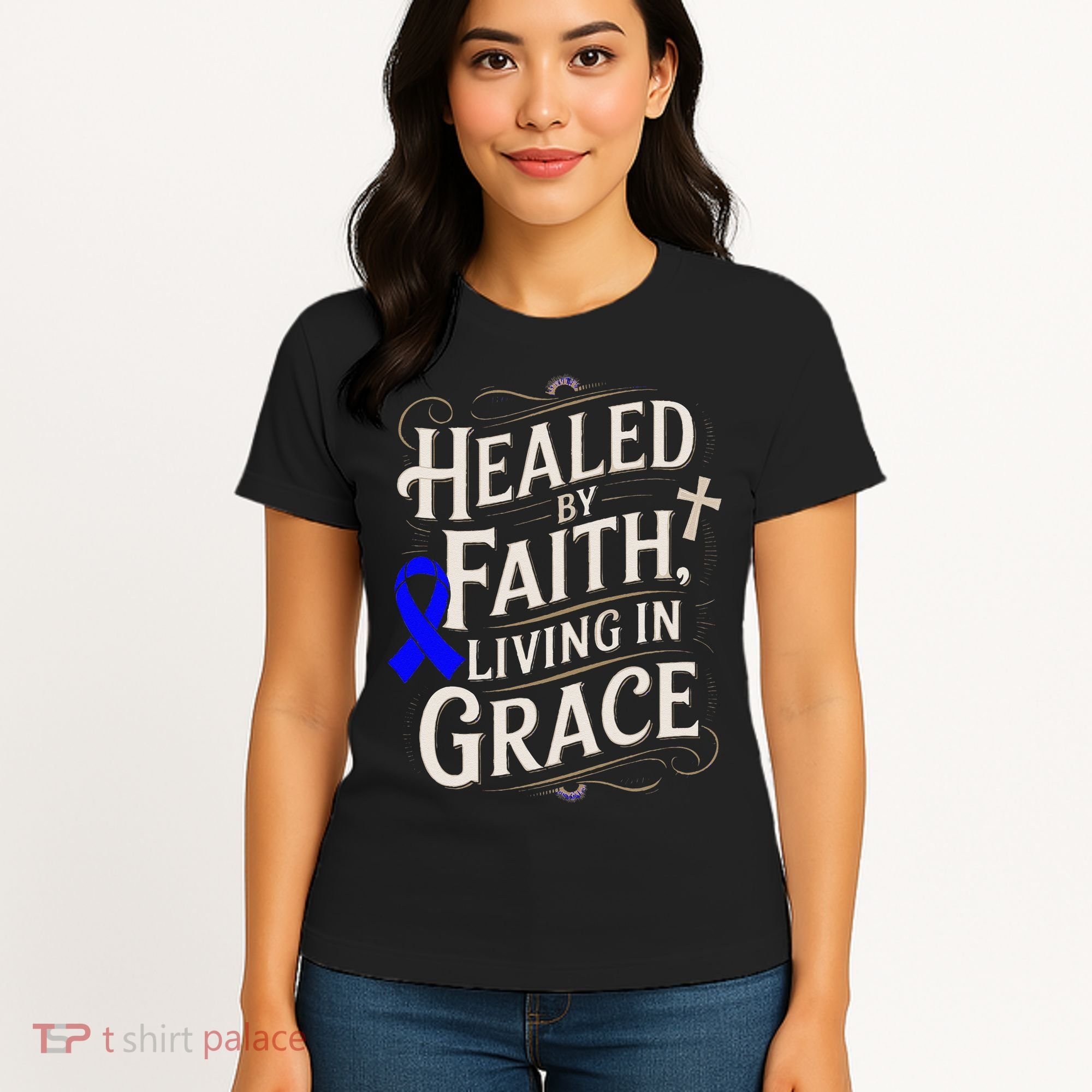 Healed Faith Living Grace Juvenile Arthritis Awareness Women's T-Shirt
